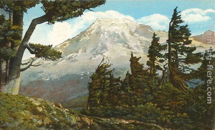 Mt. Rainier, Washington painting - Norman Parkinson Mt. Rainier, Washington art painting
